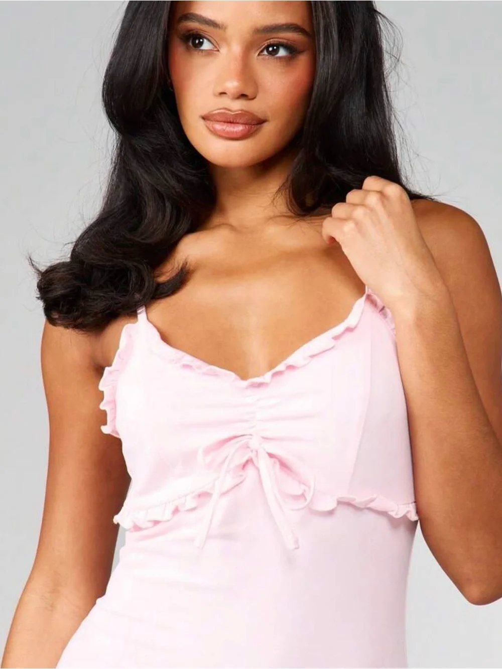 🆕💖Missguided Pink Ruffle Mini Dress - Picture 5 of 6